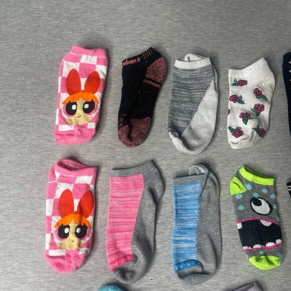 Polo & Power Puff Girls Women’s Athletic Performance Mismatched 13 Ankle Socks - Picture 2 of 5